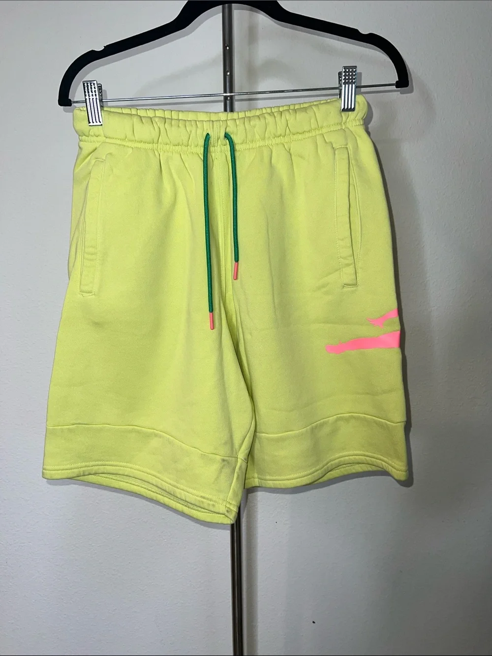 Jordan Neon Yellow Men's Athletic Drawstring Shorts